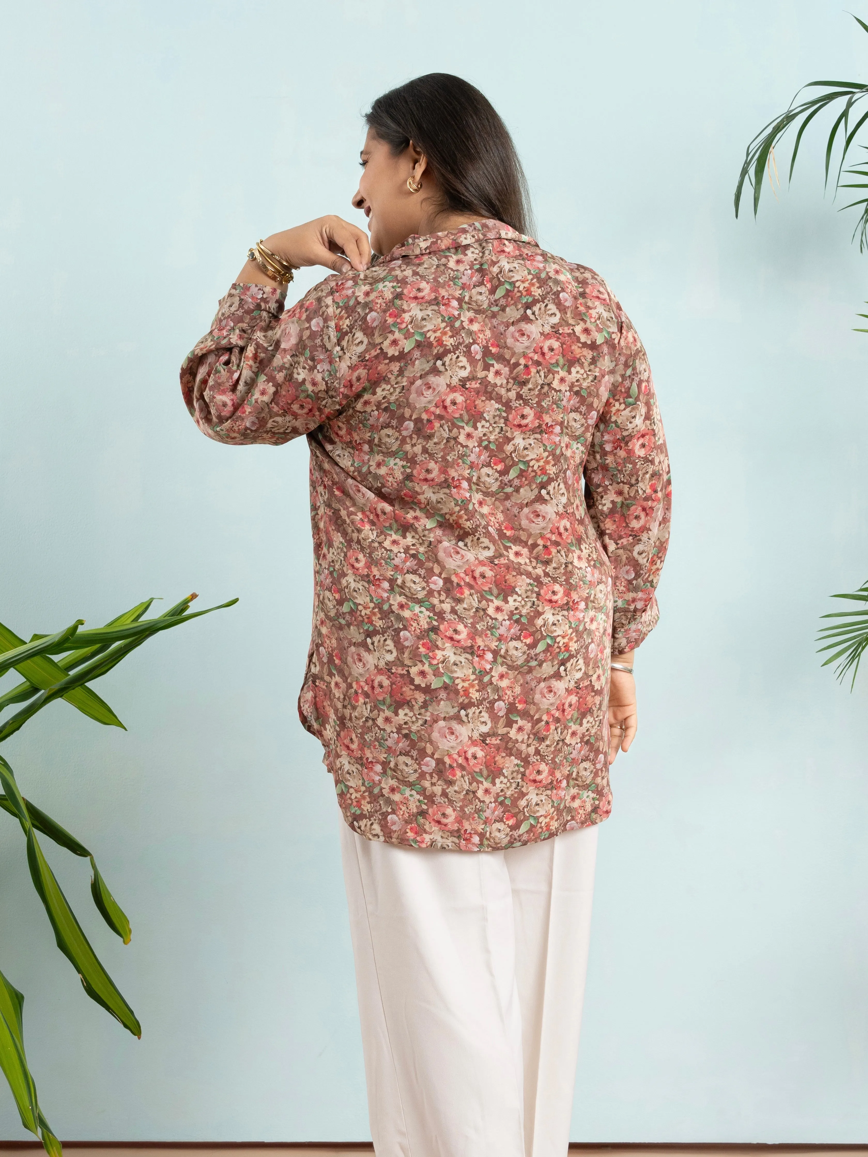 Ditsy Floral Shirt Tunic