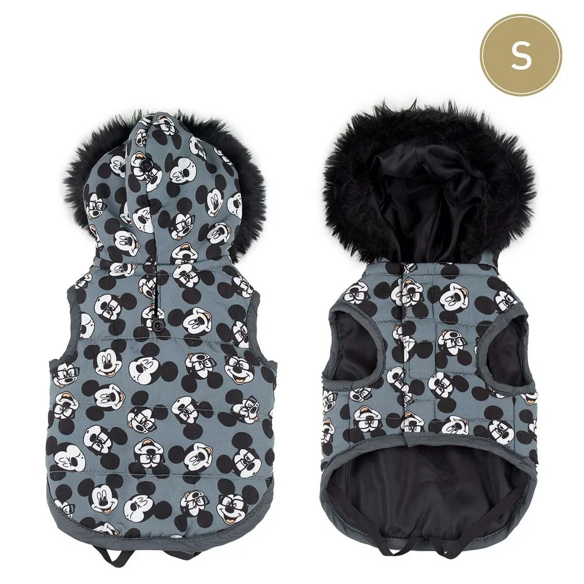 Dog Coat Mickey Mouse Grey S