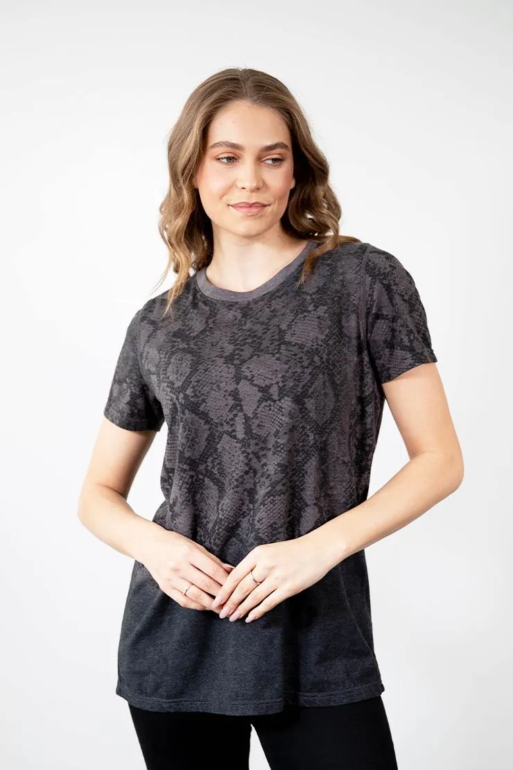 DOORBUSTER: Snake Print Short Sleeve Tee by Sew In Love