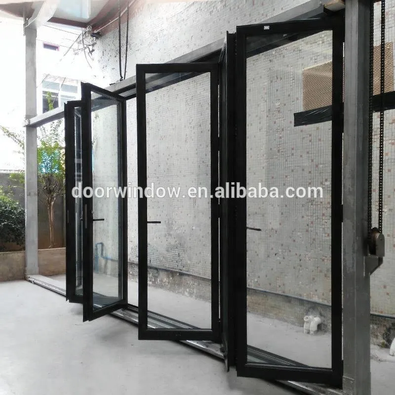 DOORWIN 2021Top Quality Thermal Break Aluminum Accordion Door Italy Hardware System Ultra Large Folding door by Doorwin