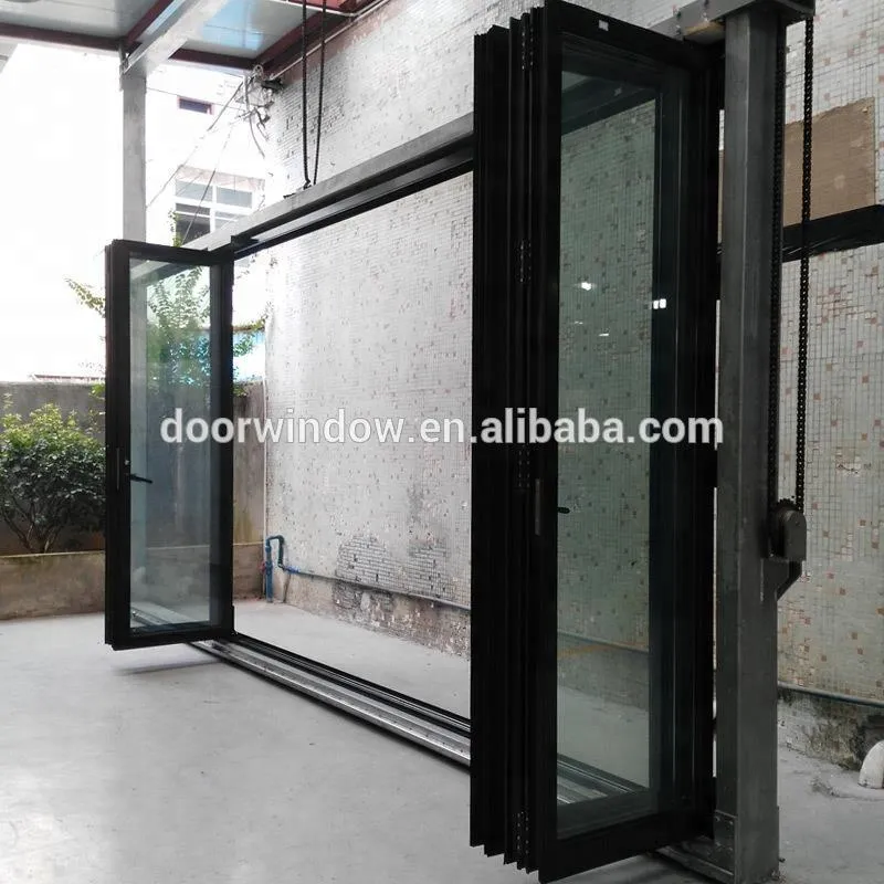 DOORWIN 2021Top Quality Thermal Break Aluminum Accordion Door Italy Hardware System Ultra Large Folding door by Doorwin