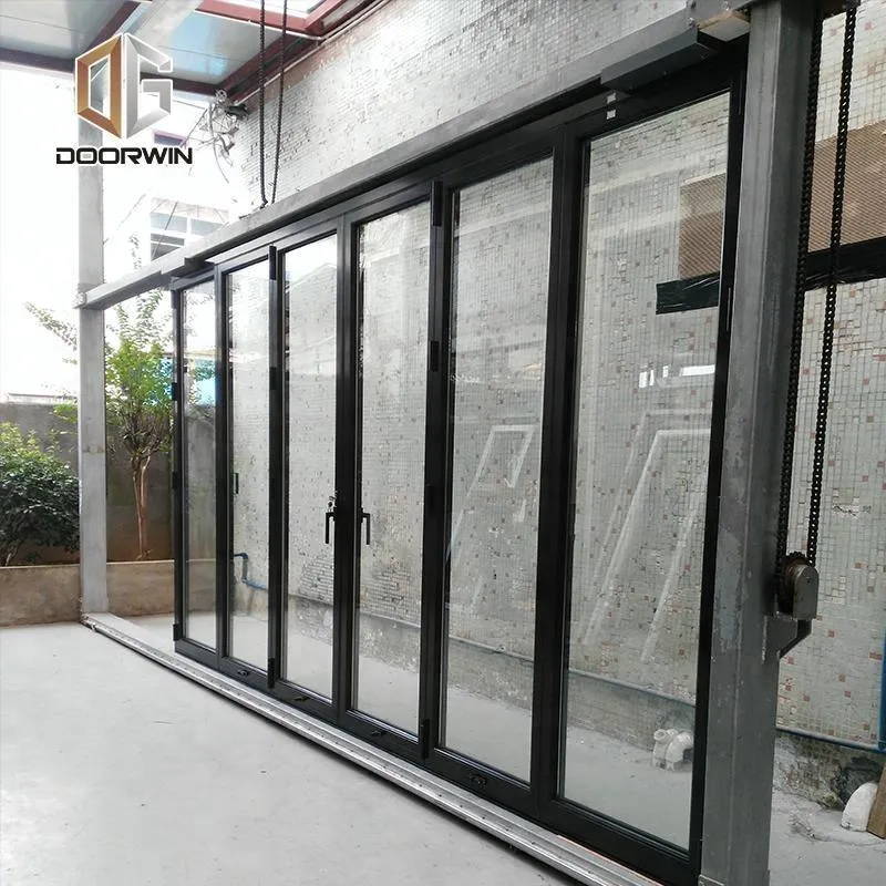 DOORWIN 2021Top Quality Thermal Break Aluminum Accordion Door Italy Hardware System Ultra Large Folding door by Doorwin