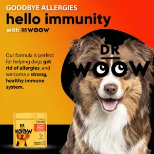 DR WOOW Duck Flavor Soft Chew Immune & Allergy Supplement for Dogs, 90 Count