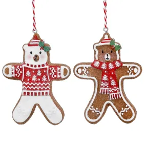 Dressed Gingerbread Teddy decoration