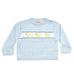 Duck Lightweight Knit Sweater in Blue