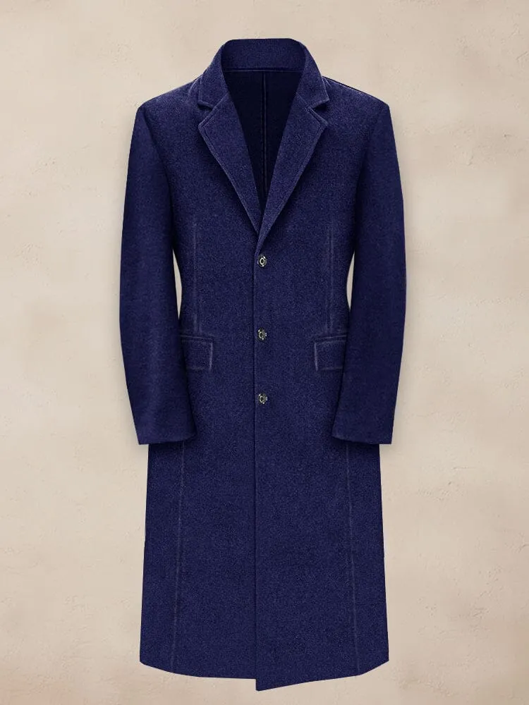 Elegant Solid Color Tweed Coat