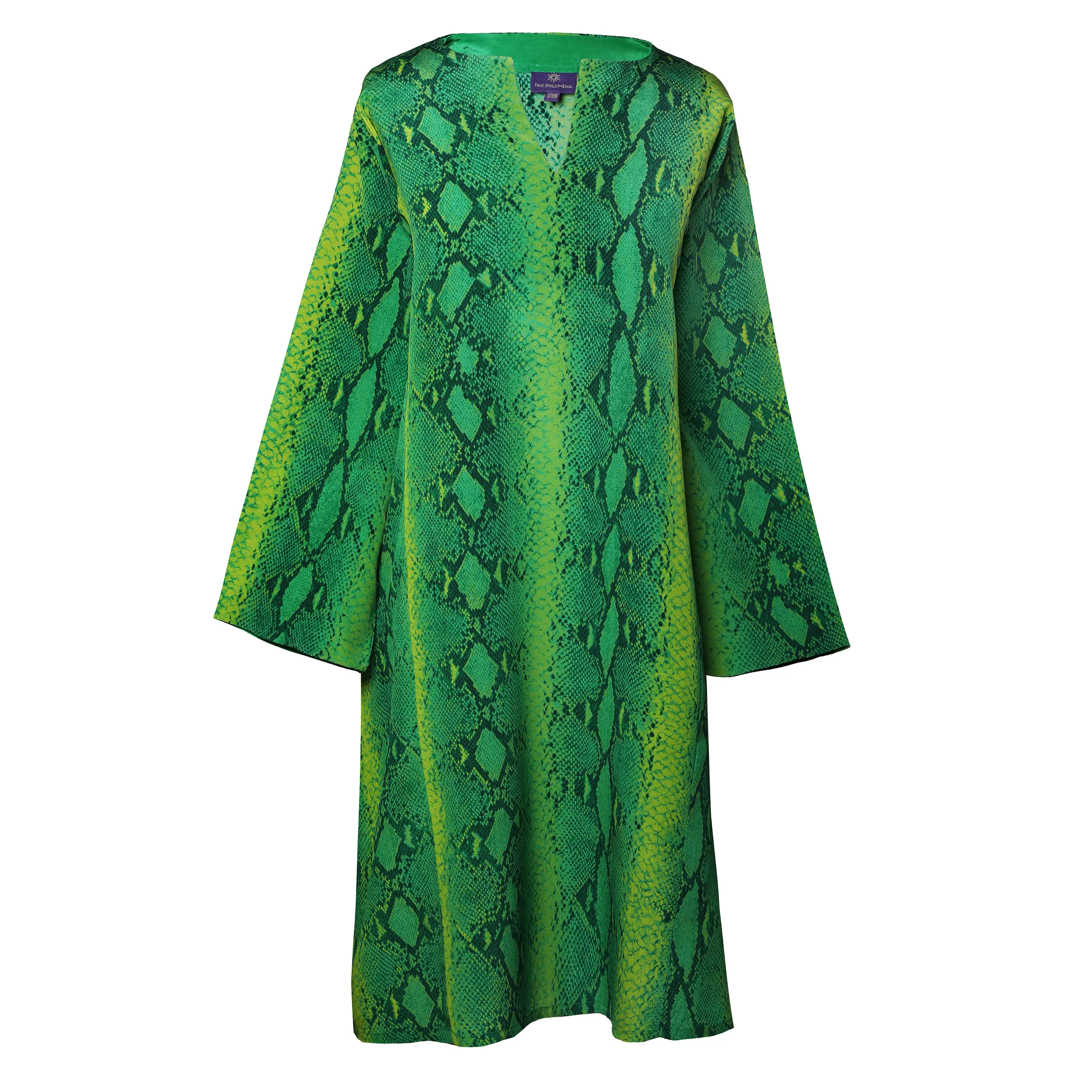 Emerald Green Serpente Midi Tunic