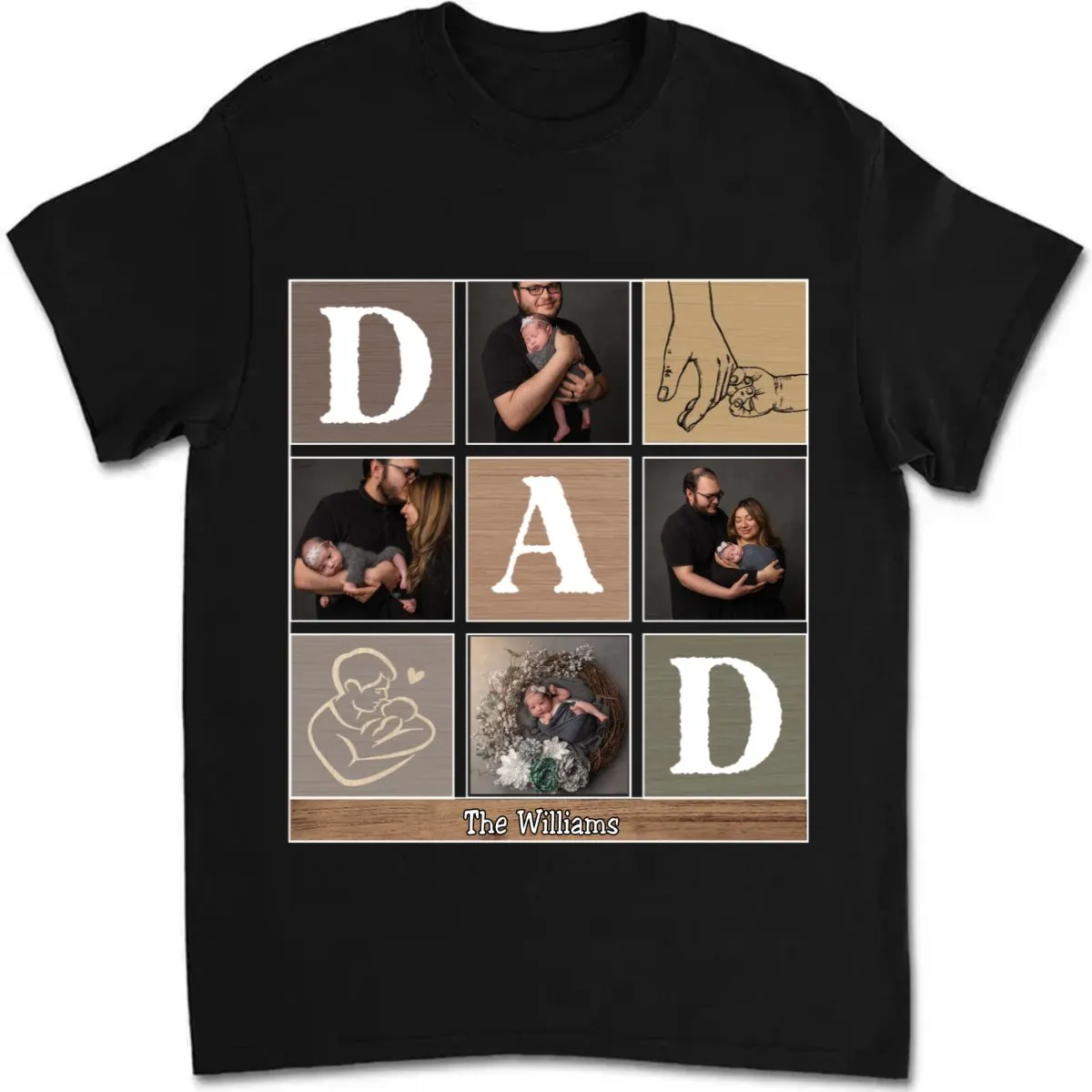 Father's Day - Custom Photo Hold This And Consider It A Big Hug - Personalized T-Shirt