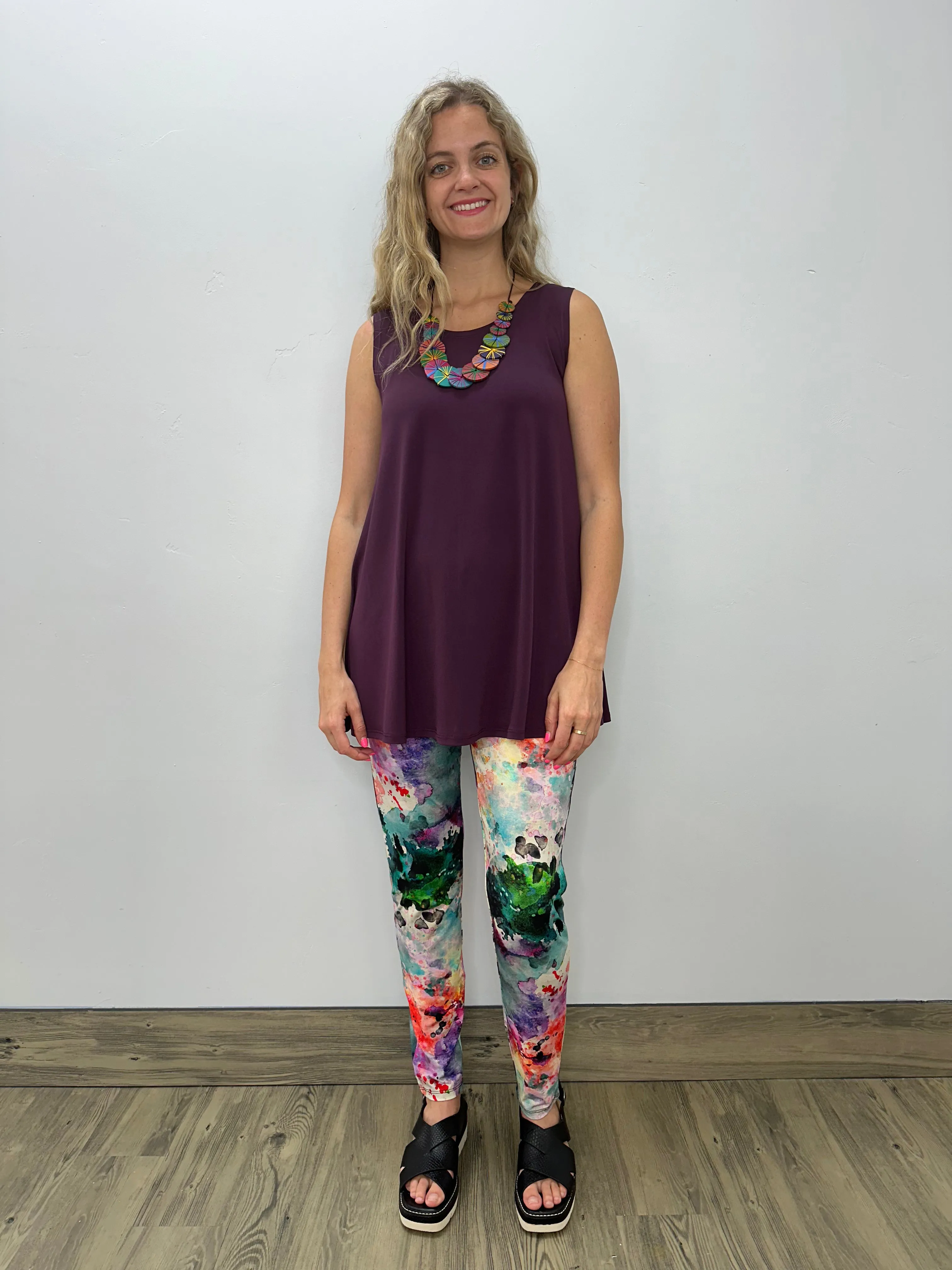 Fig Purple Sleeveless Desa Tunic