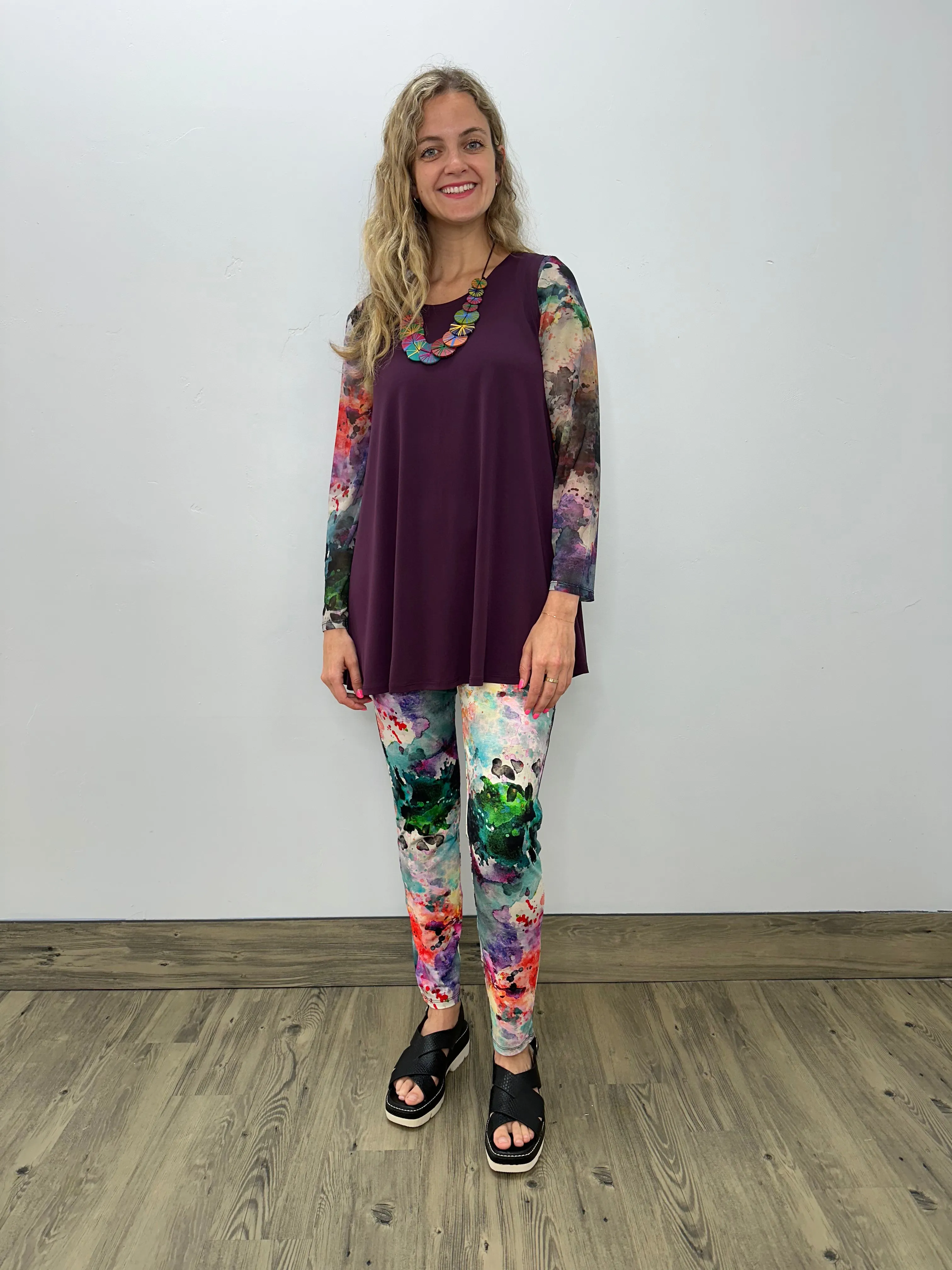 Fig Purple Sleeveless Desa Tunic