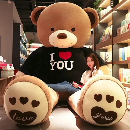 Giant 100cm "I LOVE YOU" Plush Teddy Bear - Perfect Gift for Loved Ones