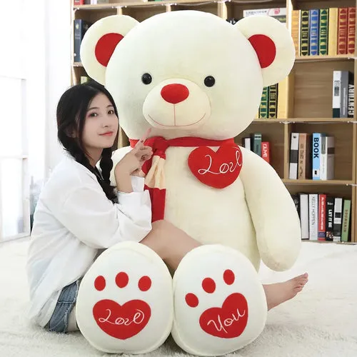 Giant 100cm "I LOVE YOU" Plush Teddy Bear - Perfect Gift for Loved Ones