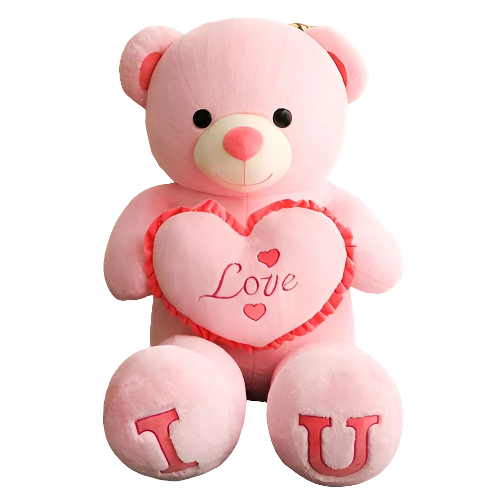 Giant 100cm "I LOVE YOU" Plush Teddy Bear - Perfect Gift for Loved Ones