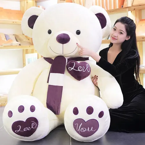 Giant 100cm "I LOVE YOU" Plush Teddy Bear - Perfect Gift for Loved Ones