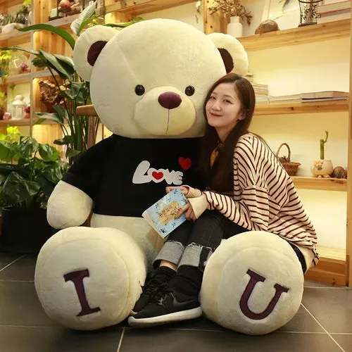 Giant 100cm "I LOVE YOU" Plush Teddy Bear - Perfect Gift for Loved Ones