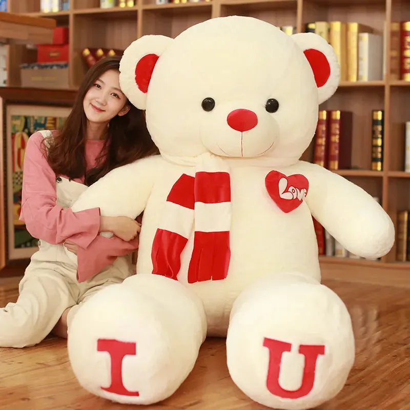 Giant 100cm "I LOVE YOU" Plush Teddy Bear - Perfect Gift for Loved Ones