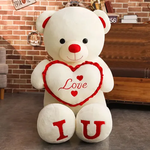 Giant 100cm "I LOVE YOU" Plush Teddy Bear - Perfect Gift for Loved Ones