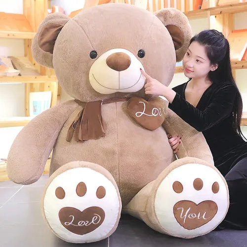 Giant 100cm "I LOVE YOU" Plush Teddy Bear - Perfect Gift for Loved Ones