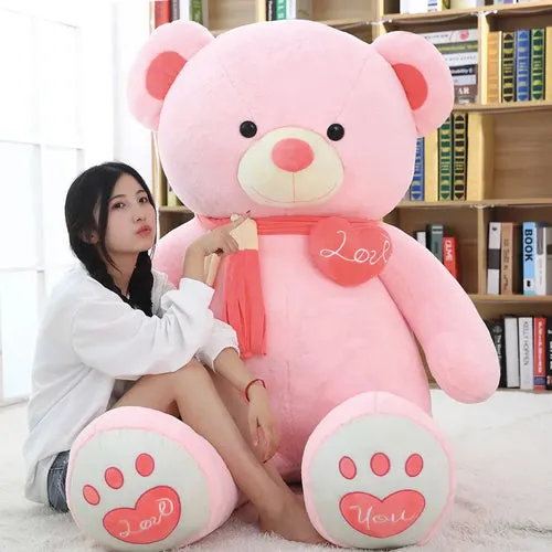 Giant 100cm "I LOVE YOU" Plush Teddy Bear - Perfect Gift for Loved Ones