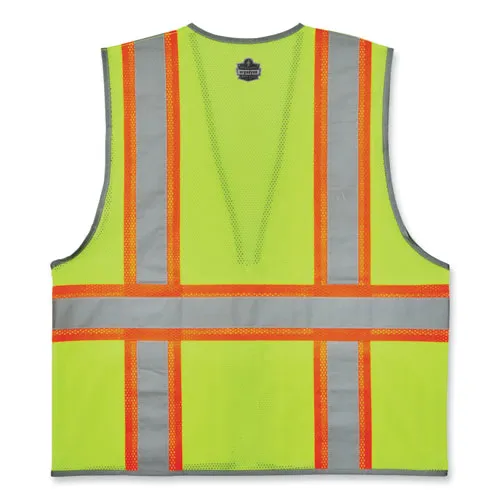 Glowear 8246z-s Single Size Class 2 Two-tone Mesh Vest, Polyester, X-large, Lime