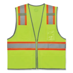 Glowear 8246z-s Single Size Class 2 Two-tone Mesh Vest, Polyester, X-large, Lime