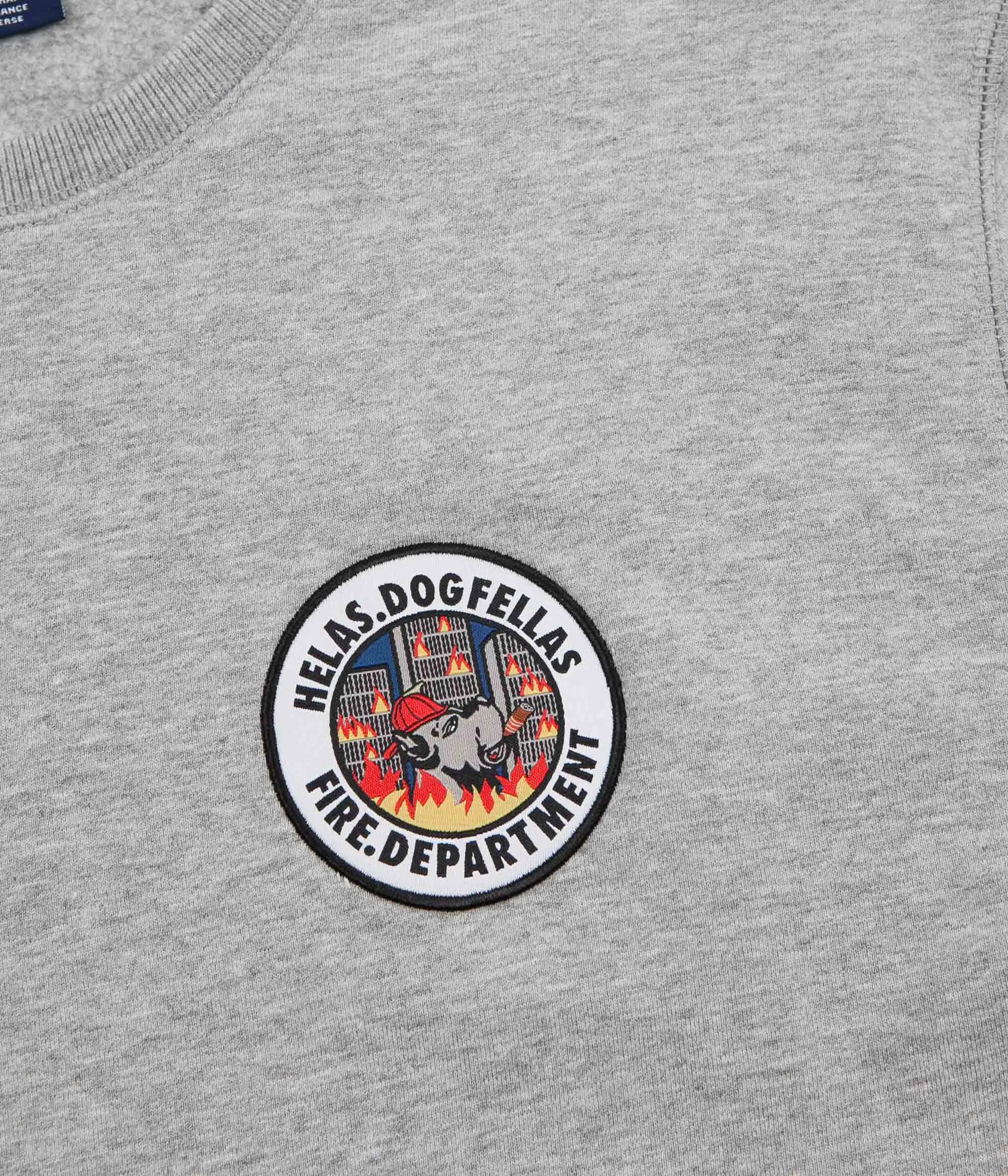 Helas Fire Department Crewneck Sweatshirt - Heather Grey