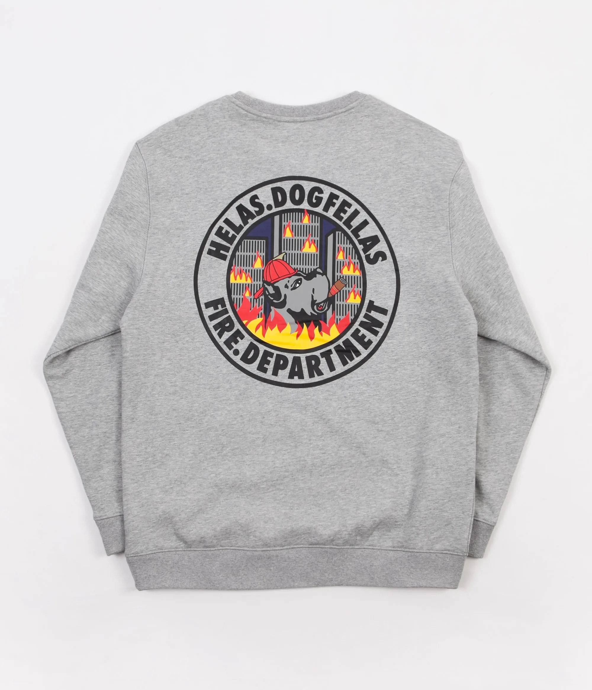 Helas Fire Department Crewneck Sweatshirt - Heather Grey