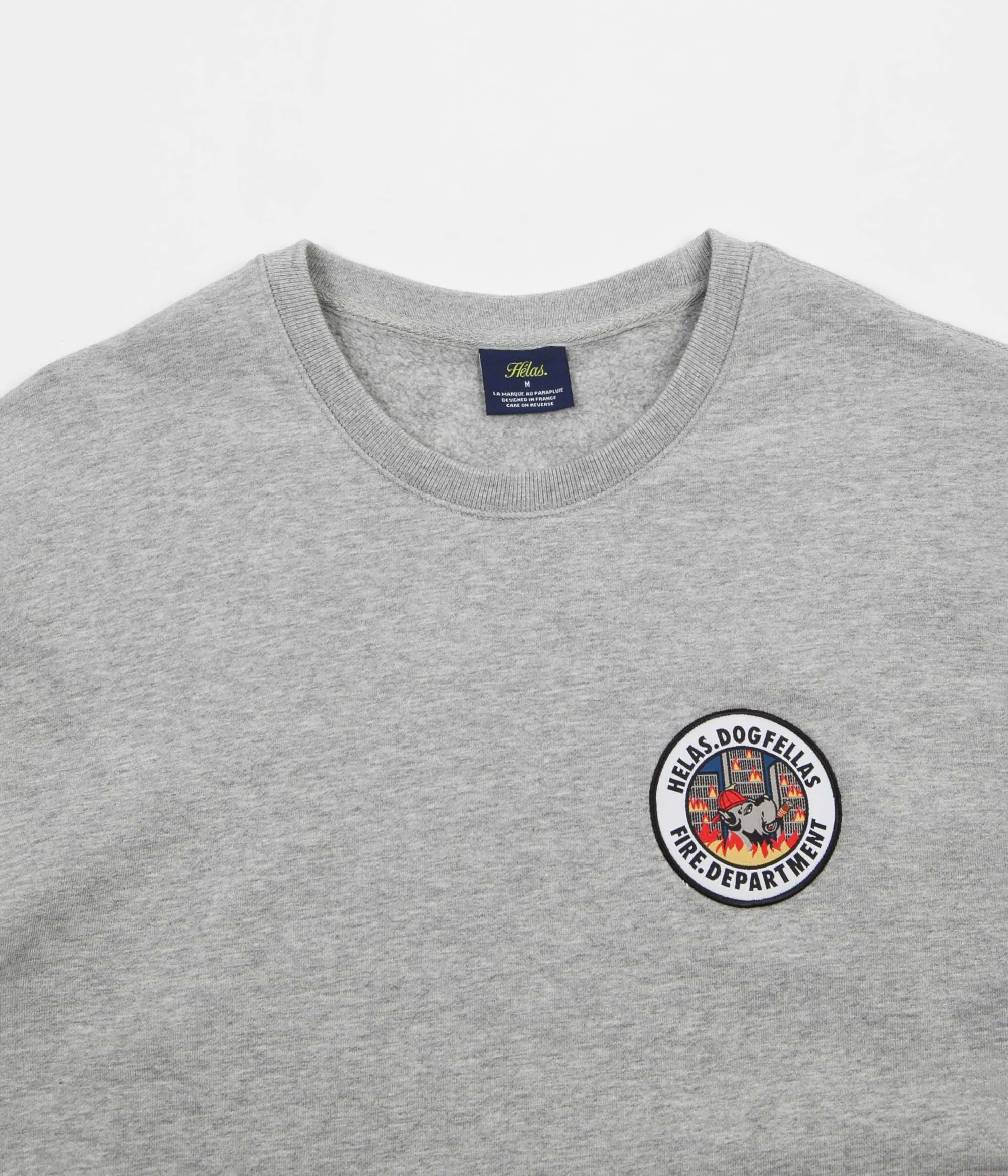 Helas Fire Department Crewneck Sweatshirt - Heather Grey