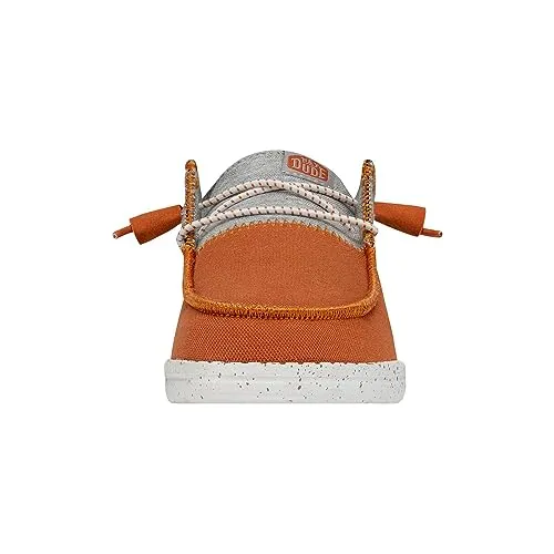 Hey Dude Wendy Tri Varsity Orange Size W8 | Women's Shoes | Women's Slip On Loafers | Comfortable & Light-Weight