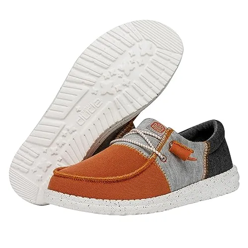 Hey Dude Wendy Tri Varsity Orange Size W8 | Women's Shoes | Women's Slip On Loafers | Comfortable & Light-Weight