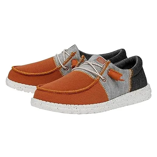 Hey Dude Wendy Tri Varsity Orange Size W8 | Women's Shoes | Women's Slip On Loafers | Comfortable & Light-Weight