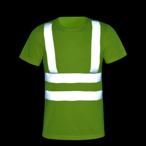 Hi-Vis Short Sleeved T-Shirt Viz Visibility Reflective Safety Work 1 Pack L33