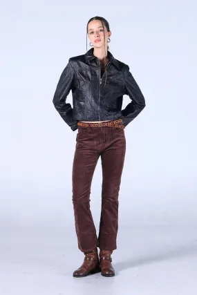 Jack Russel - Women Corduroy - Klassik JF-BT2/BW Boot Cut Brown Mid Waisted