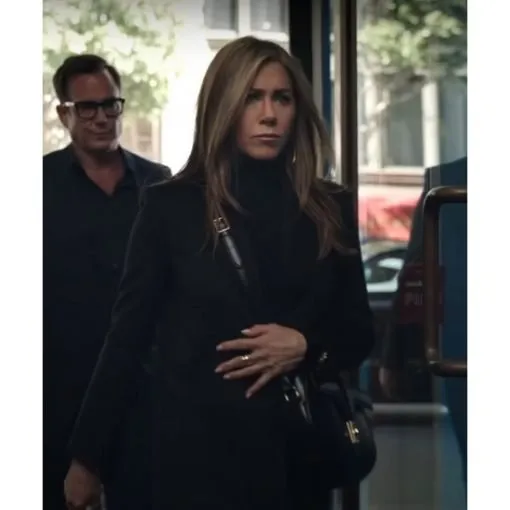 Jennifer Aniston Black Wool Coat