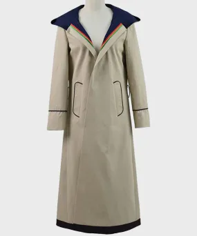 Jodie Whittaker Beige Cotton Coat