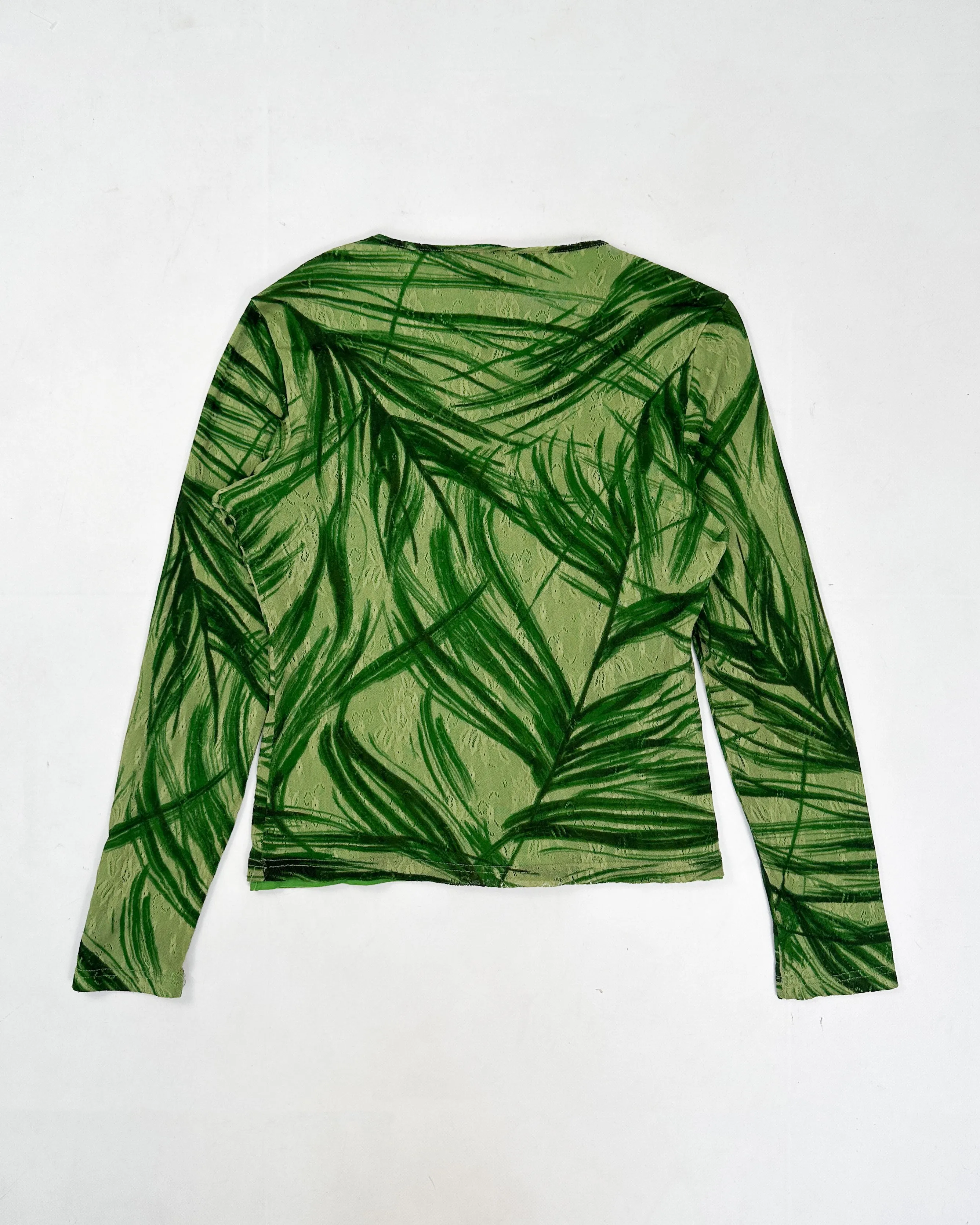 Kenzo 2-Layer Jungle Print Mesh Top 2000's