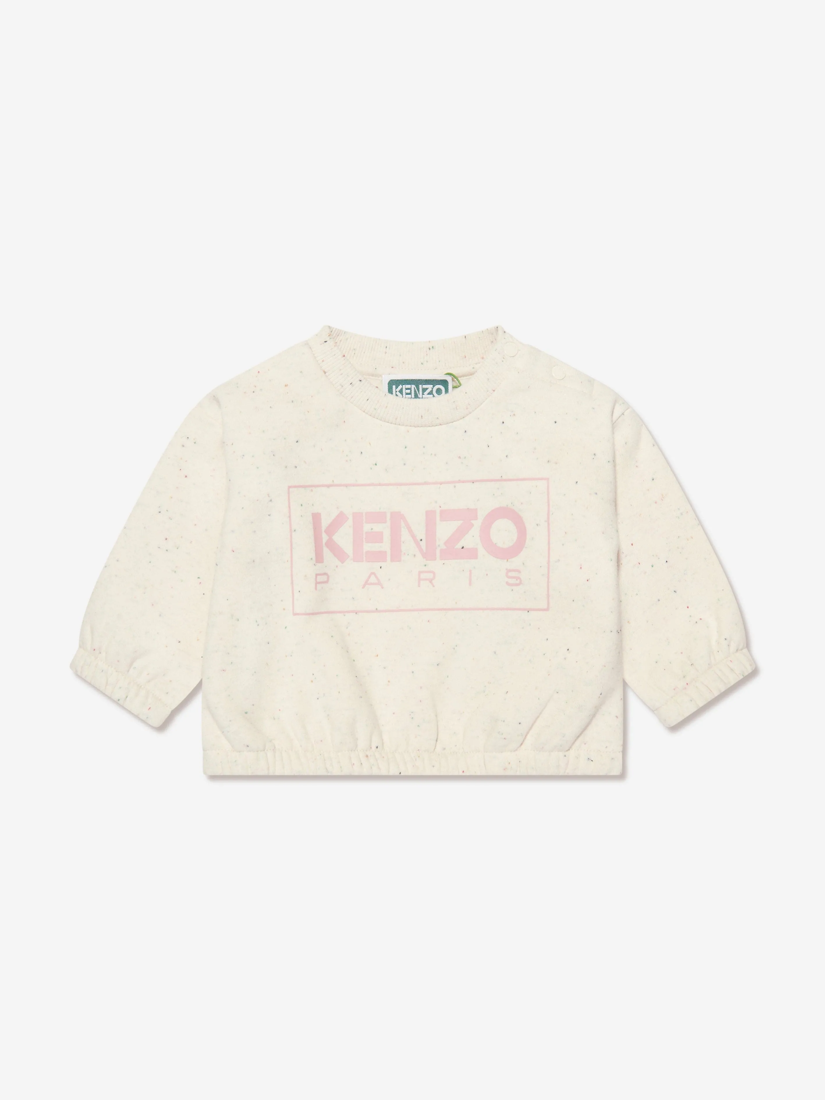 KENZO Baby Girls Logo Sweatshirt in Beige