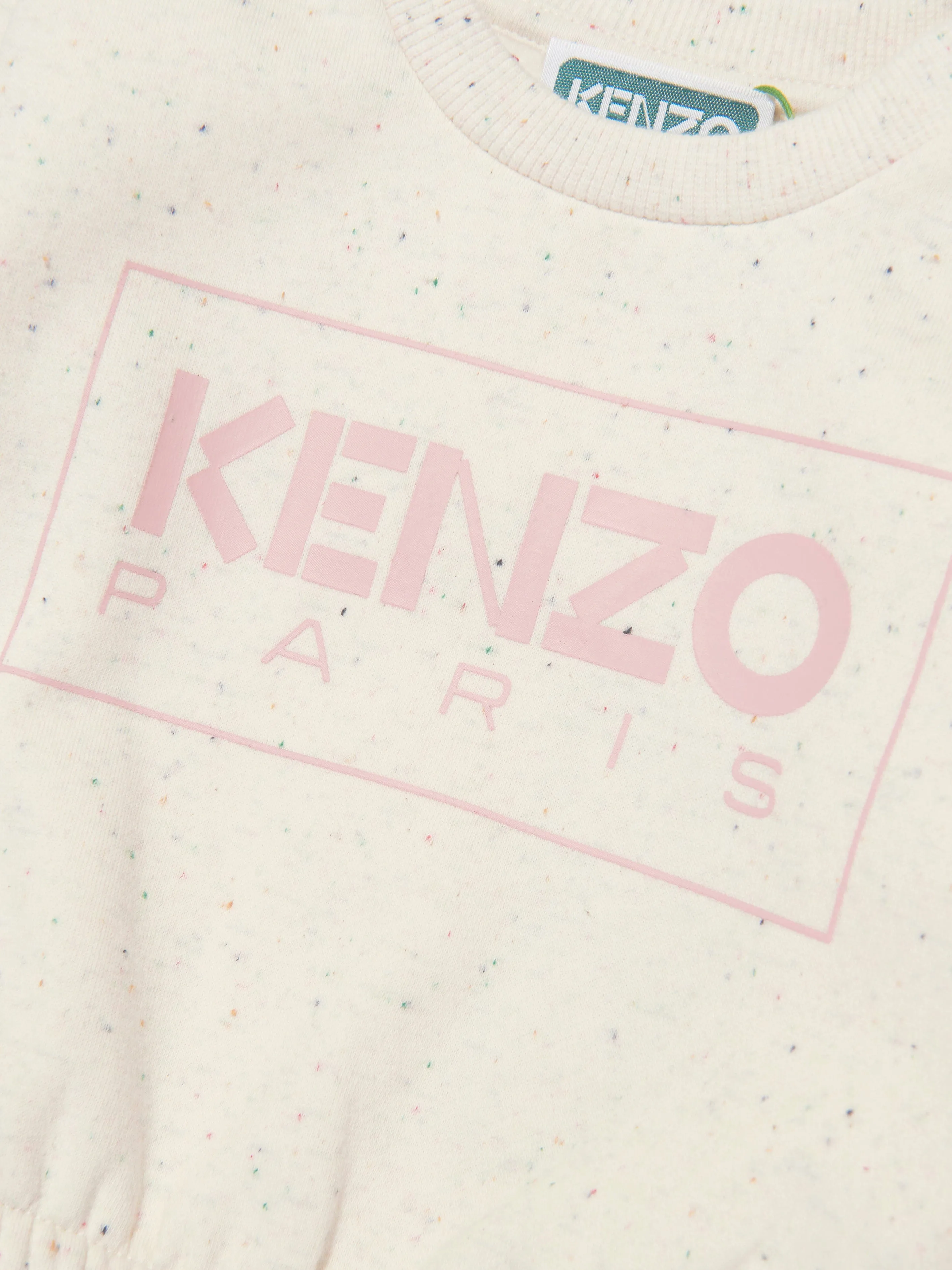 KENZO Baby Girls Logo Sweatshirt in Beige