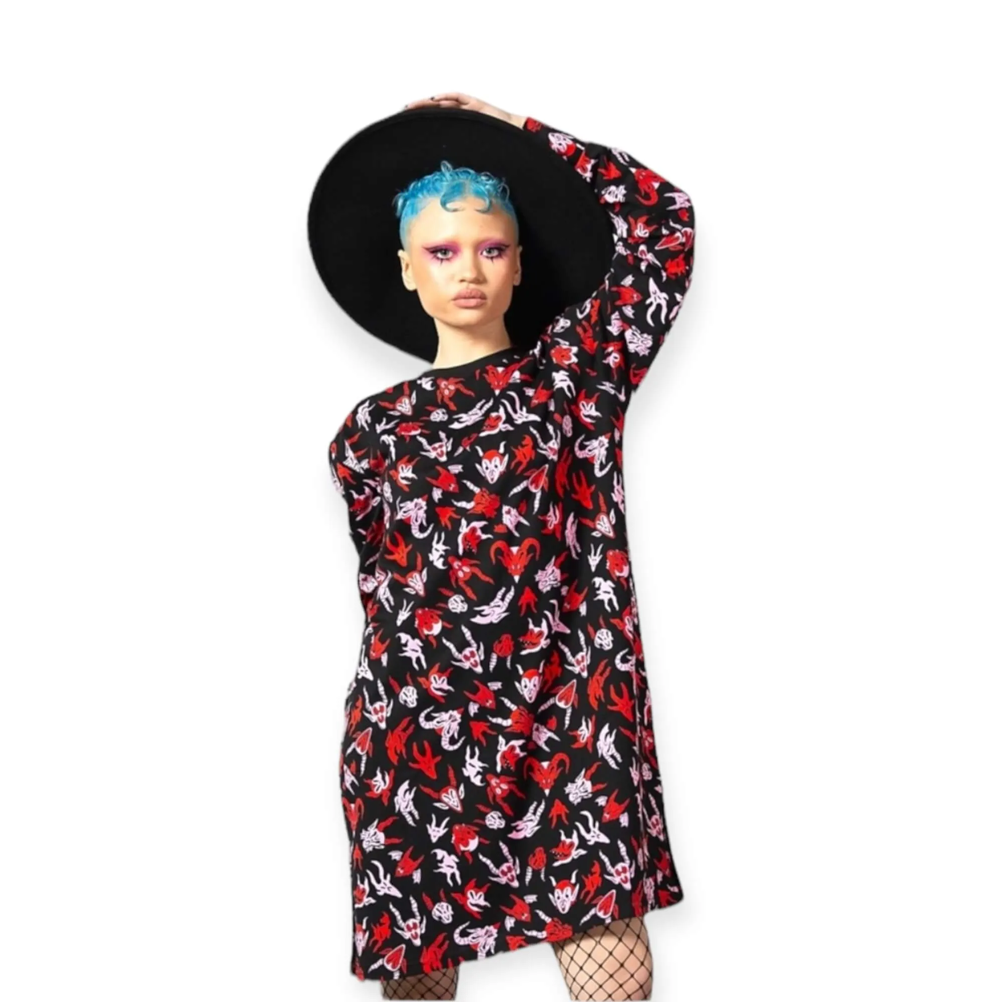 Killstar Demonica Long Sleeve Tunic Top