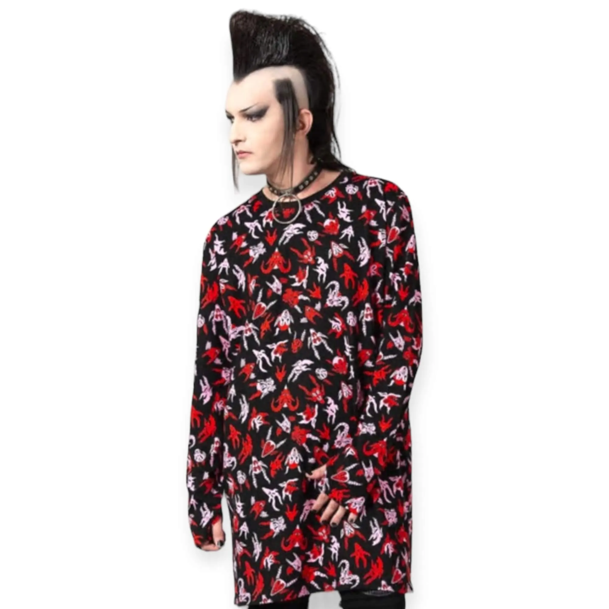 Killstar Demonica Long Sleeve Tunic Top