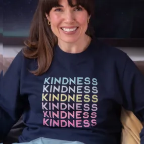 Kindness Printed Sweatshirt in Navy