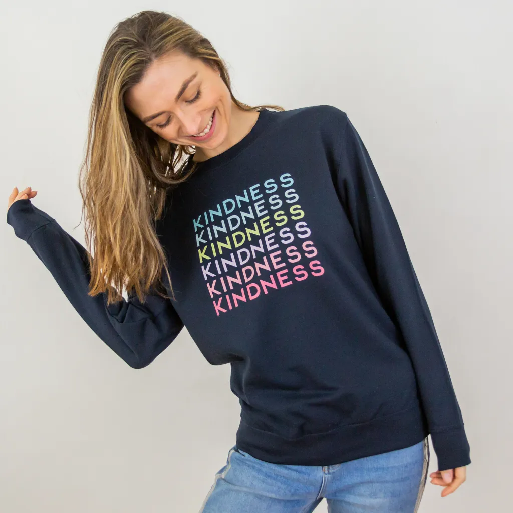 Kindness Printed Sweatshirt in Navy