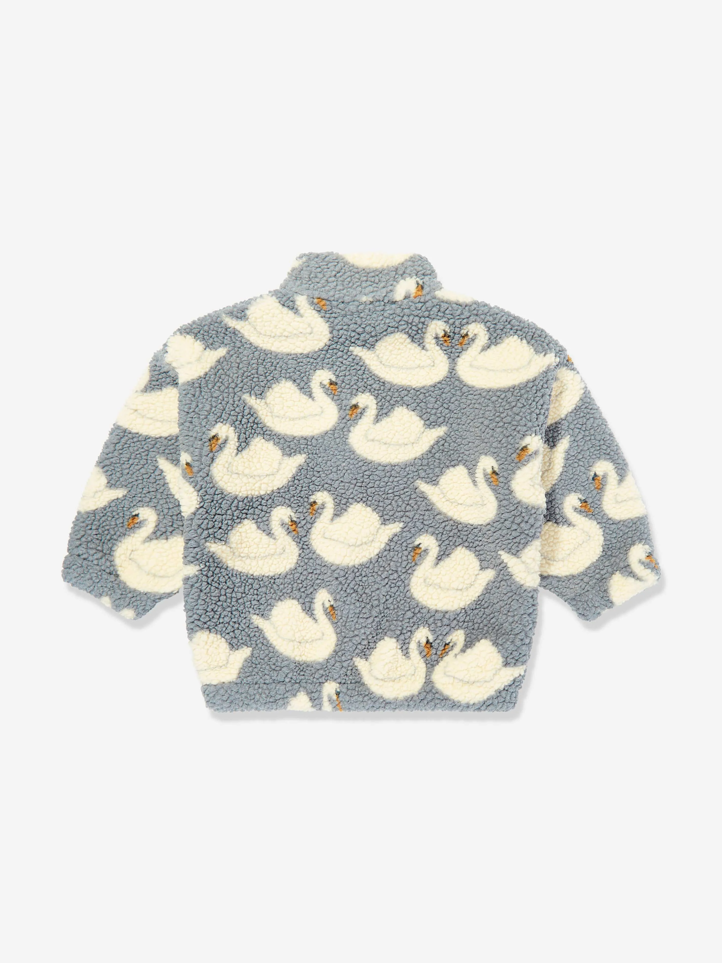 Konges Sløjd Kids Swan Jody Teddy Jacket in Blue