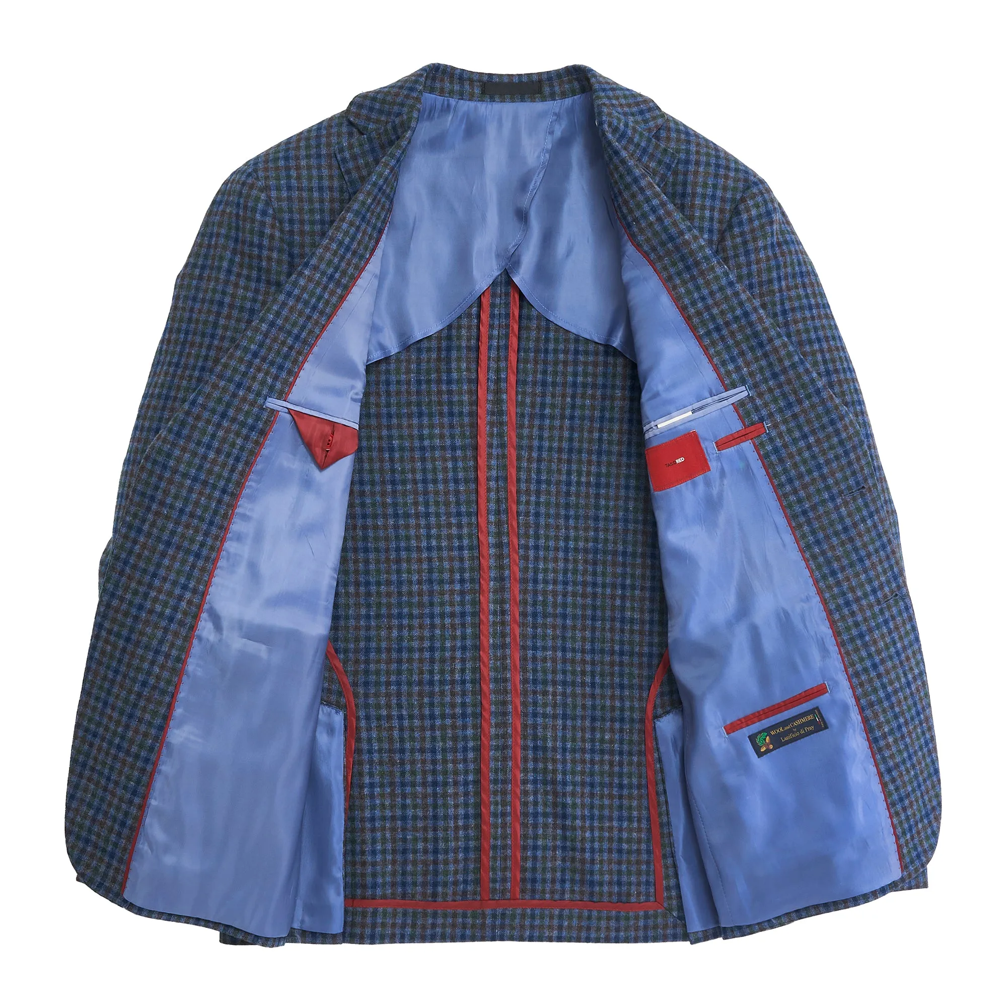 Lanificio Di Pray Country Blue Multi Check Sport Coat