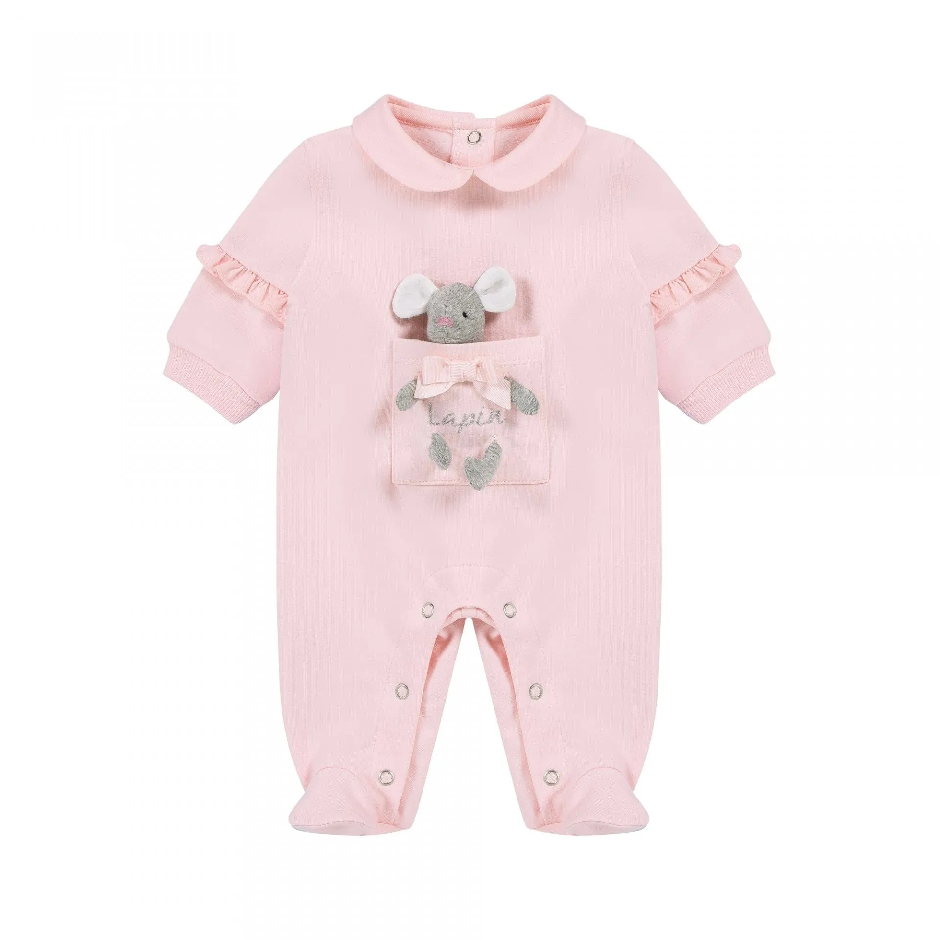 LAPIN HOUSE - Mouse Teddy Babygrow - Pink