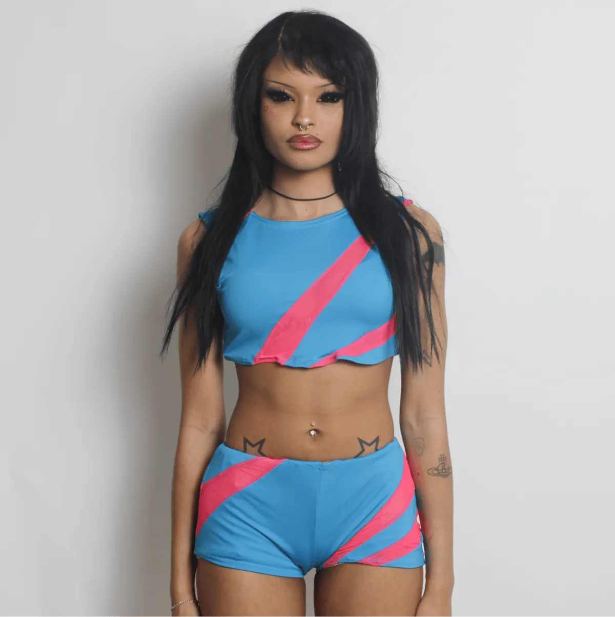 LASER HOT PANTS BLUE / PINK