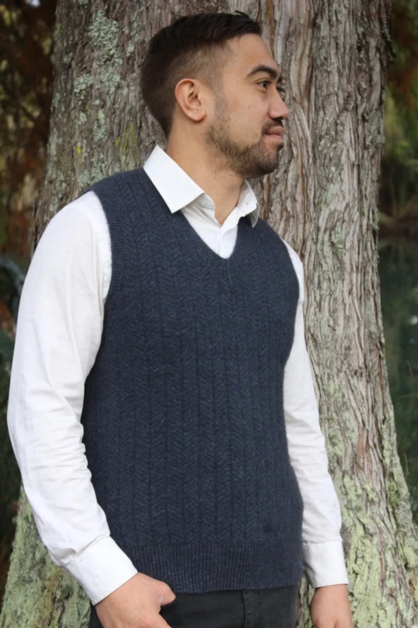 Lothlorian Men's Pullover Vest - Possum Merino 9800