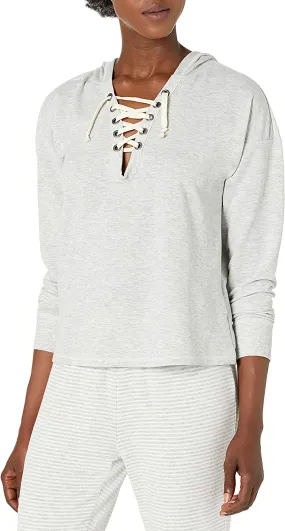 Mae Women's Loungewear Lace Up Sweatshirt with Hood