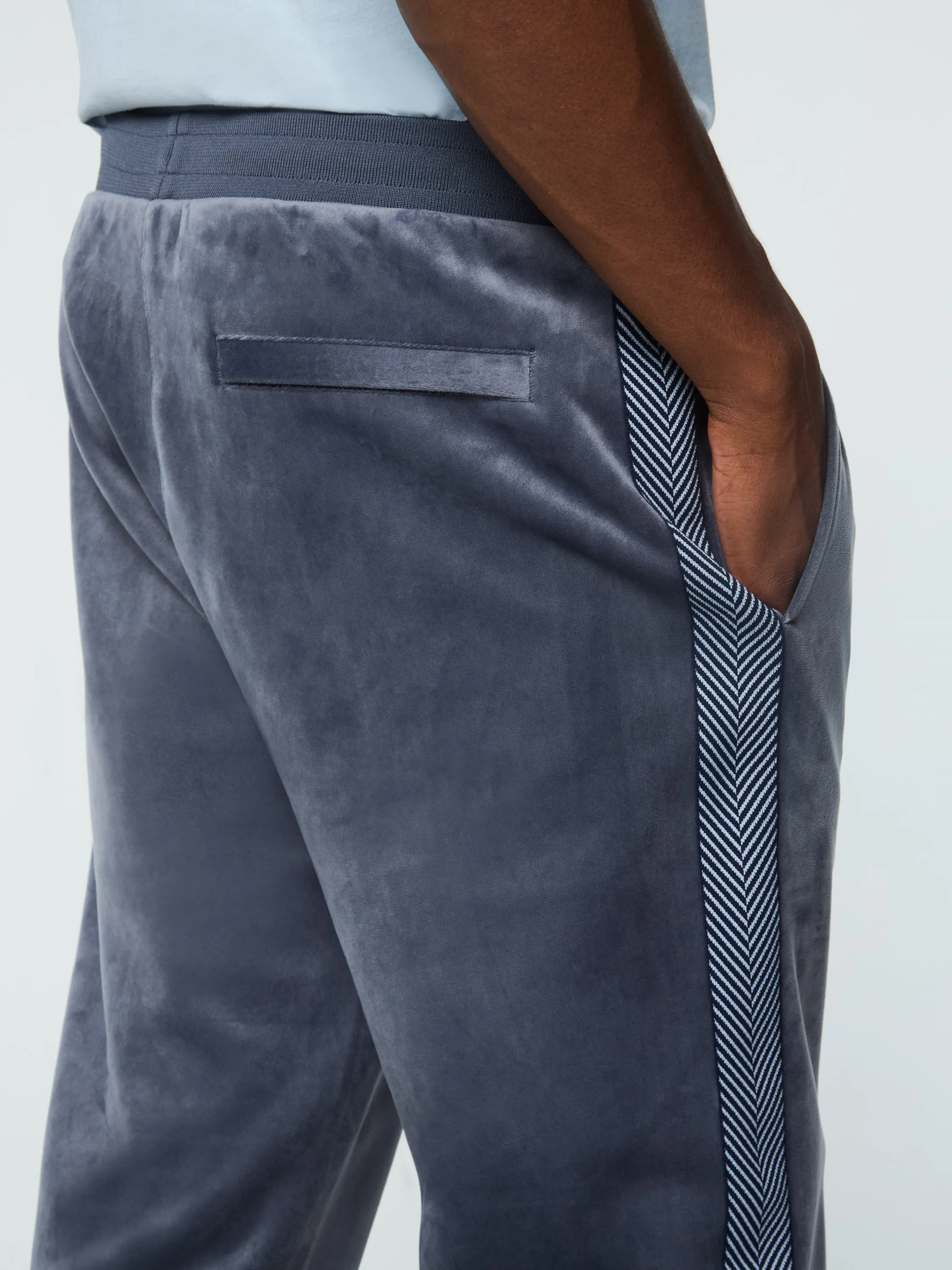 Maglia Velour Track Pant- Grisaille