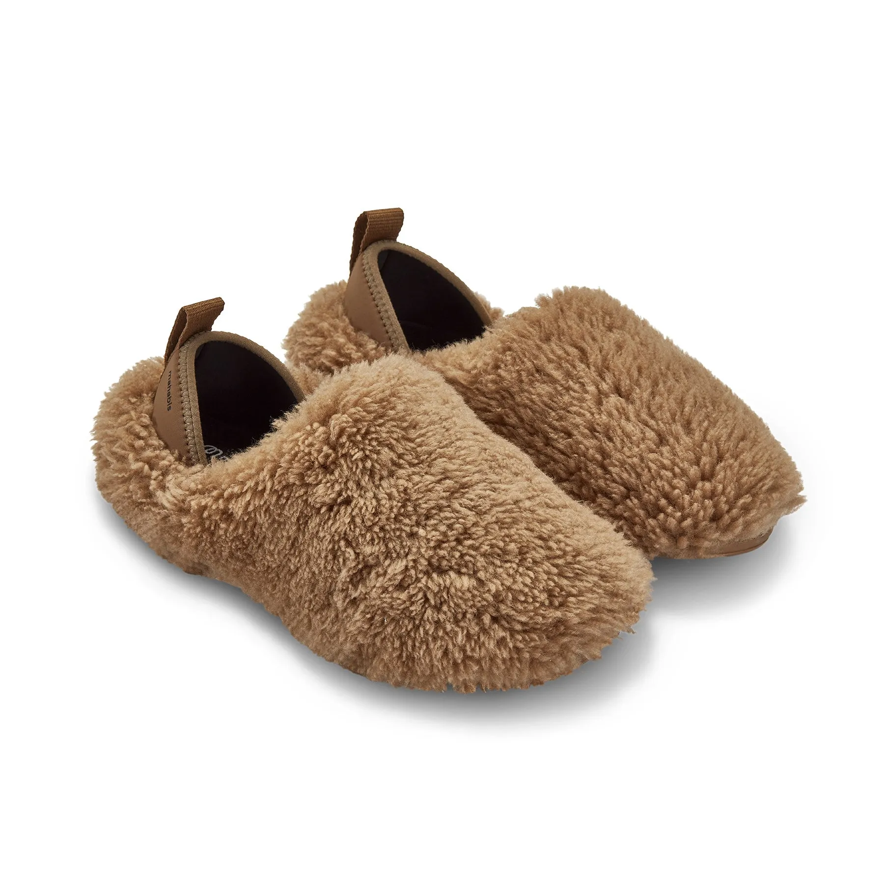 mahabis meribel in gingerbread shearling